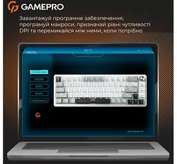 Клавиатура игровая механическая GamePro GPMK-116 Genesis Silver light USB Red Swich Hot-Swap N-KRO Grey - мініатюра 4