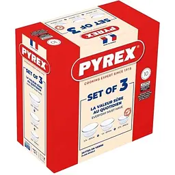 Форма для запікання Pyrex набір мисок 0.7 л, 1.1 л, 2.3 л 3 шт. (913S603/8044) - мініатюра 6