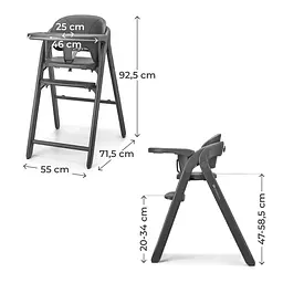 Стільчик для годування Kinderkraft Tino Grey (KHTINO00GRY0000) - мініатюра 8