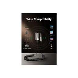 FM модулятор Ugreen Bluetooth 5.0 Aux with mic CM309 UGREEN Black (70601) - мініатюра 10