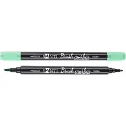 Маркер акварельний Santi Brush Marker SWB-23 зелений двосторонній 6 шт. (391079)