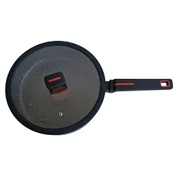 Сковорода Gusto INSTINCT глибока з кришкою та термоіндикатором 26 см чорна GT-2901-26 - мініатюра 4