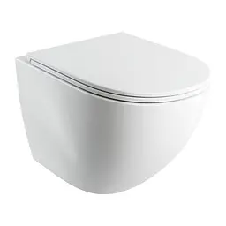 Унітаз Omnires Ottawa Comfort 54x365 підвісний без обідка сидіння дюропласт white gloss OTTAWACMWBP, Білий