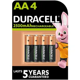 Акумулятор Duracell R06 (AA) 2500mAh Попередньо заряджені 4 шт на блістері