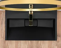 Умивальник Rea Goya 37x60 black (REA-U8779), Матова - мініатюра 3