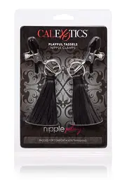 Зажимы для сосков Calexotics Playful Tassels (черный) - мініатюра 6