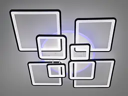 Стельова LED-люстра Diasha 8160/8BK 3color з пультом і димером, чорна, 225W, 12375 lm, сучасні квадратні LED-плафони 127× - мініатюра 4