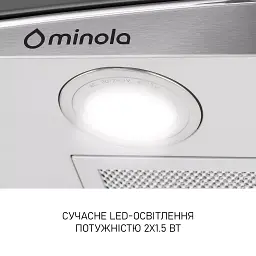 Витяжка декоративна зі склом Minola MTG 6242 I LED - мініатюра 6