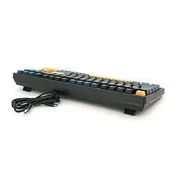 Клавіатура механічна USB JEDEL WKL-102, довжина кабелю 170см , RGB підсвічування, (Eng/Укр/Рус), (385х160х50 мм), Black/Blue, 88к, Q10 - мініатюра 4