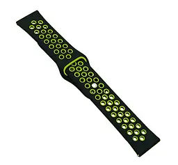 Спортивний ремінець Primolux Perfor Sport з перфорацією для годинника Honor Magic Watch 2 46 мм Black Green - мініатюра 4