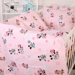 Комплект постільної білизни MirSon Бязь Kids Time 20-0042 Pink Mikey Mouse 160x220 см (2200009640650) - мініатюра 4