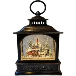 Новорічний нічник Xmas WDL-24072D Вінтажний нічник з ефектом снігового вихору від батарейок