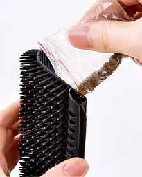 Щітка-чесалка для кішок Semi Brush-comb, Black з кутовим кріпленням до стіни - мініатюра 3