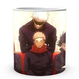 Кухоль GeekLand Jujutsu Kaisen Магічна Битва Ітадорі Нобара Мегумі Годжо 330 мл білий - мініатюра 2