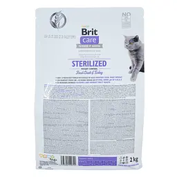 Сухий корм для кішок Brit Care Cat GF Sterilized Weight Control 2 кг (8595602540792)