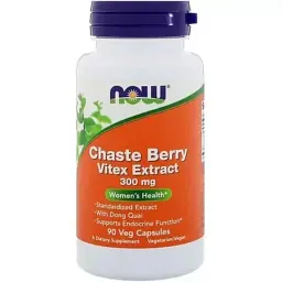 Трави Now Foods Екстракт Вітексу з Дудником, Chaste Berry Extract with Dong Quai, 300мг, (NOW-04773)