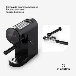 Кавоварка Klarstein Furore з неіржавкої сталі компактна 20 барів цифровий дисплей (10045526) - мініатюра 6