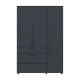 Шафа для одягу Doros Торн Антрацит 3 ДСП/3Ш (полиці) 135х51.6х200 (44900494) - мініатюра 9