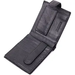 Чоловічий трендовий гаманець із натуральної шкіри ST Leather 22553 чорний - мініатюра 9