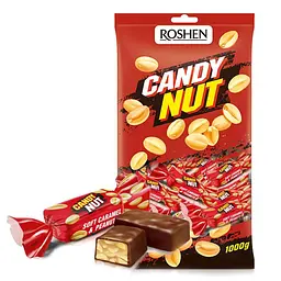 Цукерки Roshen Candy Nut Карамель з арахісом 1 кг