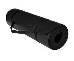 Килимок для йоги та фітнесу Power System PS-4017 NBR Fitness Yoga Mat Plus Black (180х61х1) (PS-4017_Black) - мініатюра 6