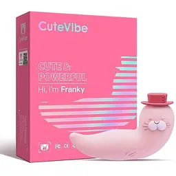 Вакуумний вібратор CuteVibe Franky Pink - мініатюра 5