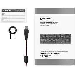 Клавіатура REAL-EL Comfort 7090 Backlit Black (EL123100031) [128767] - мініатюра 11