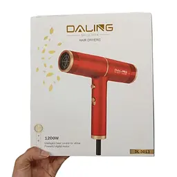 Фен стайлер для волосся Daling DL-3013 Концентратор 2 швидкості 2 режими температури Червоний 1200 Вт - мініатюра 3