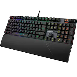 Клавіатура ASUS ROG Strix Scope II RX Red EN/UK USB RGB Black (90MP0350-BKMA00) - мініатюра 3