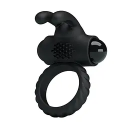 Ерекційне кільце Pretty Love Eudora Penis Ring 2.4 см чорний - мініатюра 8