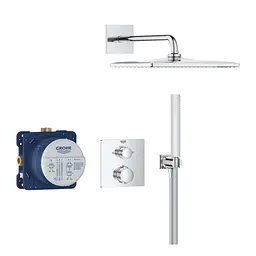 Душова система прихованого монтажу термостатична Grohe QuickFix Precision Grohtherm Cube 34881000, Хром - мініатюра 3