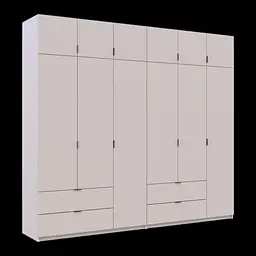 Розпашна Шафа для одягу Doros Лукас Кашемір 3+3 ДСП 270х50х240 (42005116) - мініатюра 6