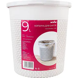 Кошик для сміття MBM My Home 9 л сірий (BIN-09 9L GRAY)