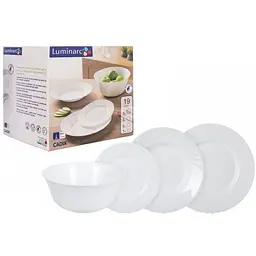 Сервіз Luminarc Cadix, 6 персон, 19 предметів, білий (L0300) - мініатюра 2