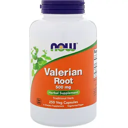 Корінь Валеріани, Valerian Root, 500 мг, 250 вегетаріанських капсул Now Foods vit0002383