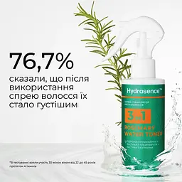 Спрей-стимулятор росту волосся Hydrasence 3 в 1 Rosemary Water Toner 150 мл - мініатюра 5