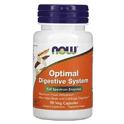 Пробіотики та пребіотики Optimal Digestive System, 90 вегакапсул NOW fit0014117