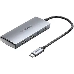 Хаб USB CM480, Grey, Type-C 3.2 - 2xType-C 3.2 / 2xUSB 3.2 Ugreen teh0019591
