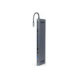 Концентратор Cablexpert USB-C 9-in-1 (Hub/HDMI/VGA/PD/card-reader/lan/audio) (A-CM-COMBO9-01) - мініатюра 2