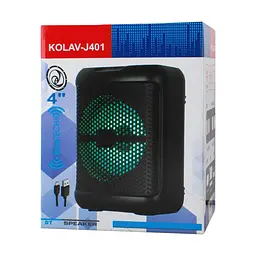 Портативна акустика Kolav J401 4" USB TF FM Bluetooth TWS 3.7V 800mA - мініатюра 3