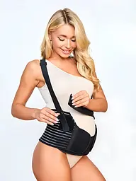 Бандаж для беременных для поддержки живота и спины с подтяжками XL, черный (5191169471) - миниатюра 7