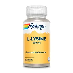 Амінокислота Solaray L-Lysine 500 mg, 60 вегакапсул