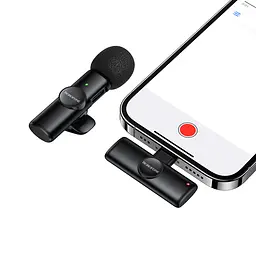 Бездротова мікрофонна система BOROFONE BFK16 Winner (Lightning) Black (6941991126482) - мініатюра 3