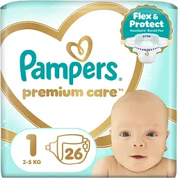 Підгузки Pampers Premium Care Розмір 1 (2-5 кг) 26 шт.