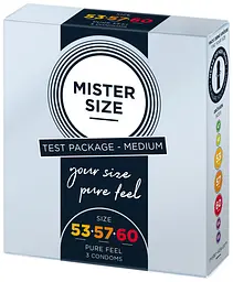 Набір презервативів Mister Size - pure feel - 53-57-60 (3 condoms), 3 розміри, товщина 0,05 мм Mister Size SO8040 101847 - мініатюра 3
