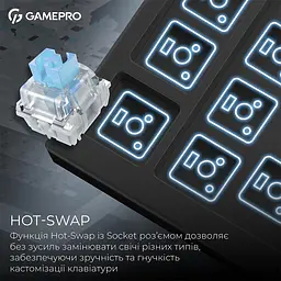 Клавіатура бездротова GamePro Asgard Valhalla Pro Black (MK160B-D-Pro) - мініатюра 9