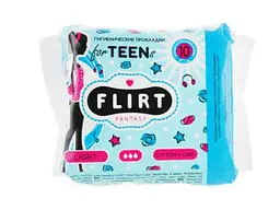 Прокладки гігієнічні FANTASY FLIRT Ultra Teen Light Cotton & Care, 3 краплі 1