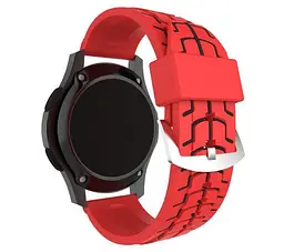 Силіконовий ремінець Primo Splint для годинника Samsung Gear S3 Classic SM-R770/Frontier RM-760 Red Black - мініатюра 2