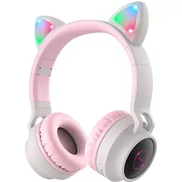 Бездротові накладні навушники Hoco W27 Cat ear сірі