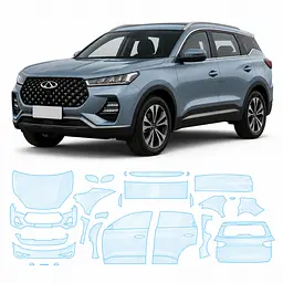 Антигравійна захисна бронеплівка за лекалами для Chery Tiggo 7 Pro I 2020-2022 - повний кузов